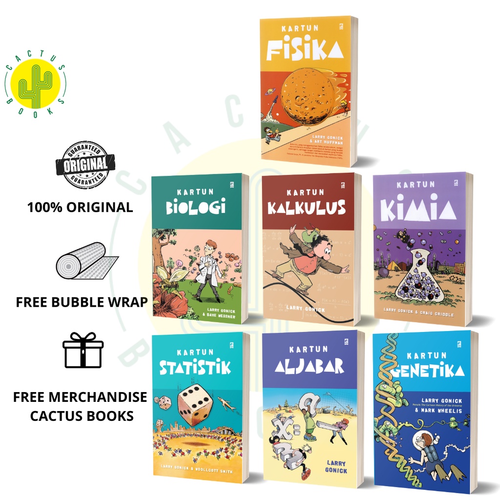 KARTUN FISIKA, BIOLOGI, KIMIA, KALKULUS, GENETIKA, STATISTIK, ALJABAR  - Larry Gonick