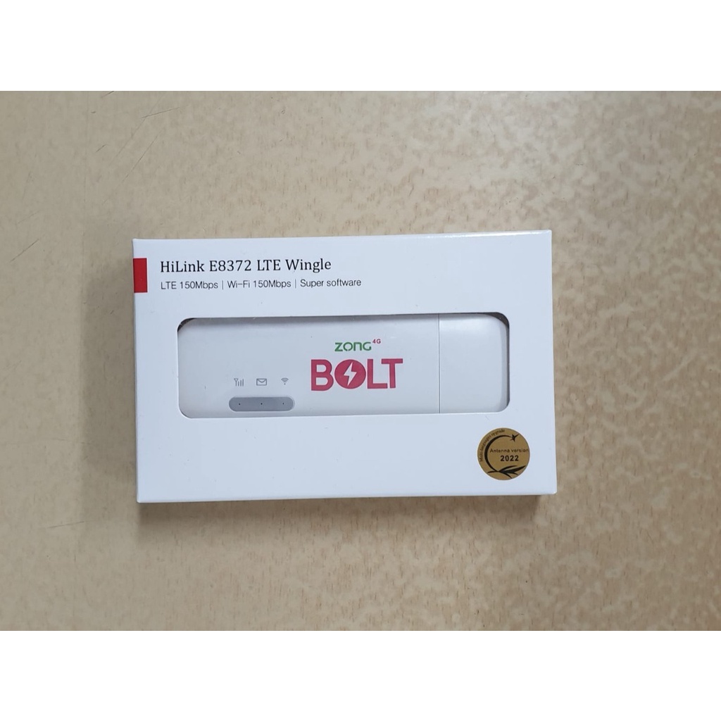 Modem  E8372 Zong Bolt Wifi Modem Unlock 4G LTE USB dual antenna