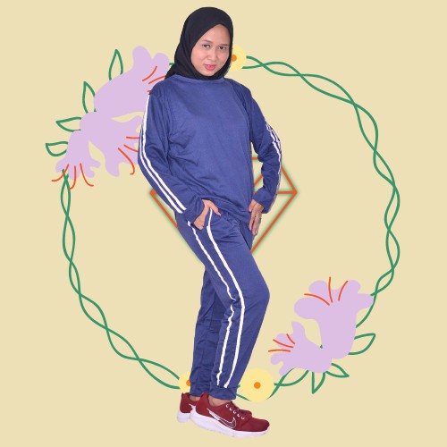 Stelan Training LINA XXL Setelan Training Wanita Remaja Murah Import Kekinian Model Terbaru 2021 Set