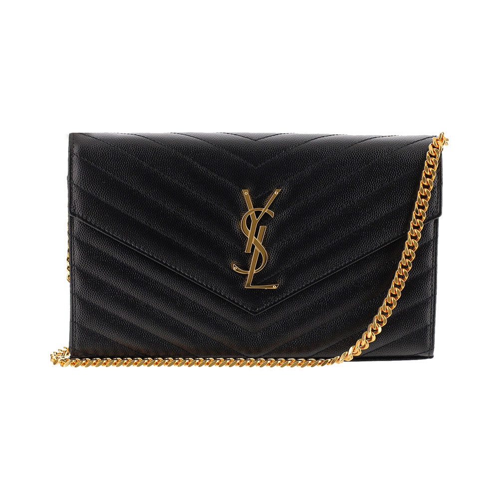 YSL WOC 22cm Shoulder Bag Black GHW (22 x 14 x 4) 100% Authentic