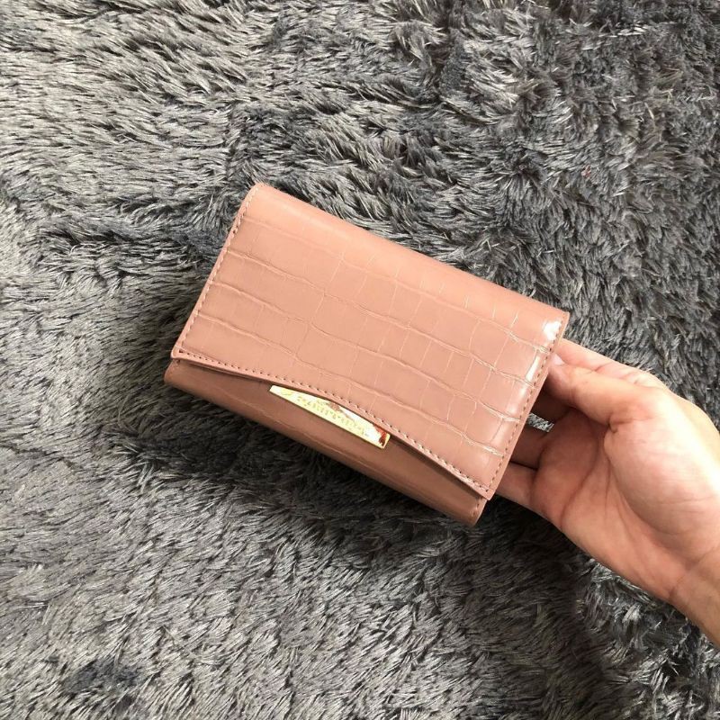 CK Metallic Accent Mini Short Wallet