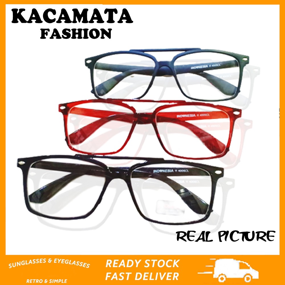 Kacamata Transparan Fashion Pria Wanita Glasses Unisex Fashion Classic Retro Kaca Mata Transparan