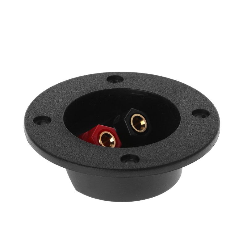 Btsg Konektor Terminal Speaker Subwoofer Bentuk Bulat 502 Double Binding Post Warna Hitam