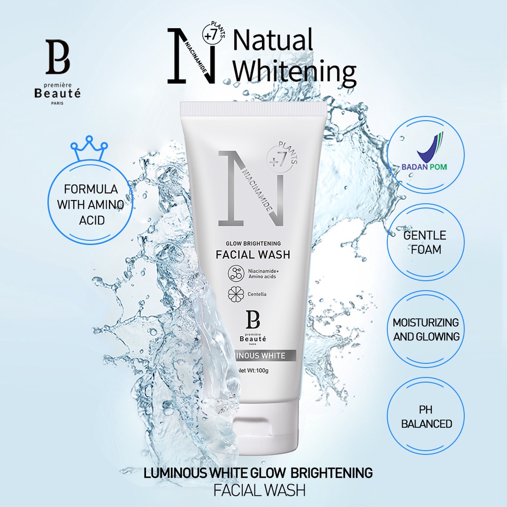 [COD] Premiere Beaute Luminous Brightening Whitening Facial Wash Pembersih Pencerah Wajah Alami - 100g