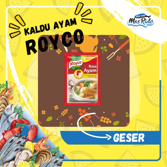 

Royco Bumbu Kaldu Ayam Penyedap Rasa Makanan Per 6 Sachet Isi 9 Gram