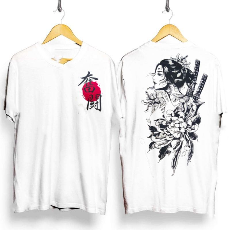 KAOS DISTRO/kaos pria samurai baju samurai pedang murah/kaos samurai Jepang murah