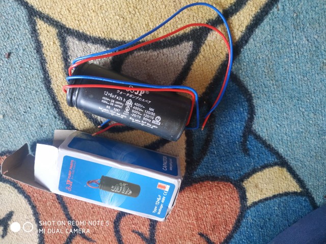 Grosir - Kapasitor Mesin Cuci - 6 + 12 Uf - Capasitor - Jp