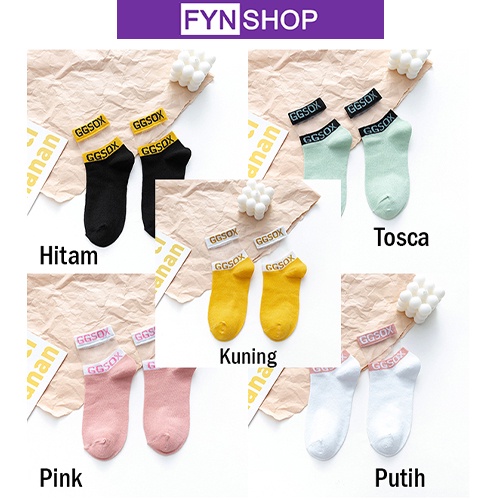 Fynshop ♛ KK12 Kaos Kaki Wanita Import Transparan Ala Korea Model Bunga Daisy dan GGSox-3