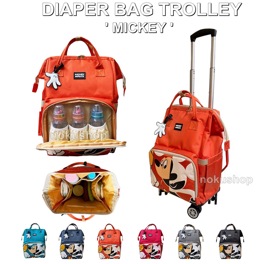 Tas MONOBE Diaper Bag Trolley - Tas Popok Bayi Troli Bongkar Pasang Import