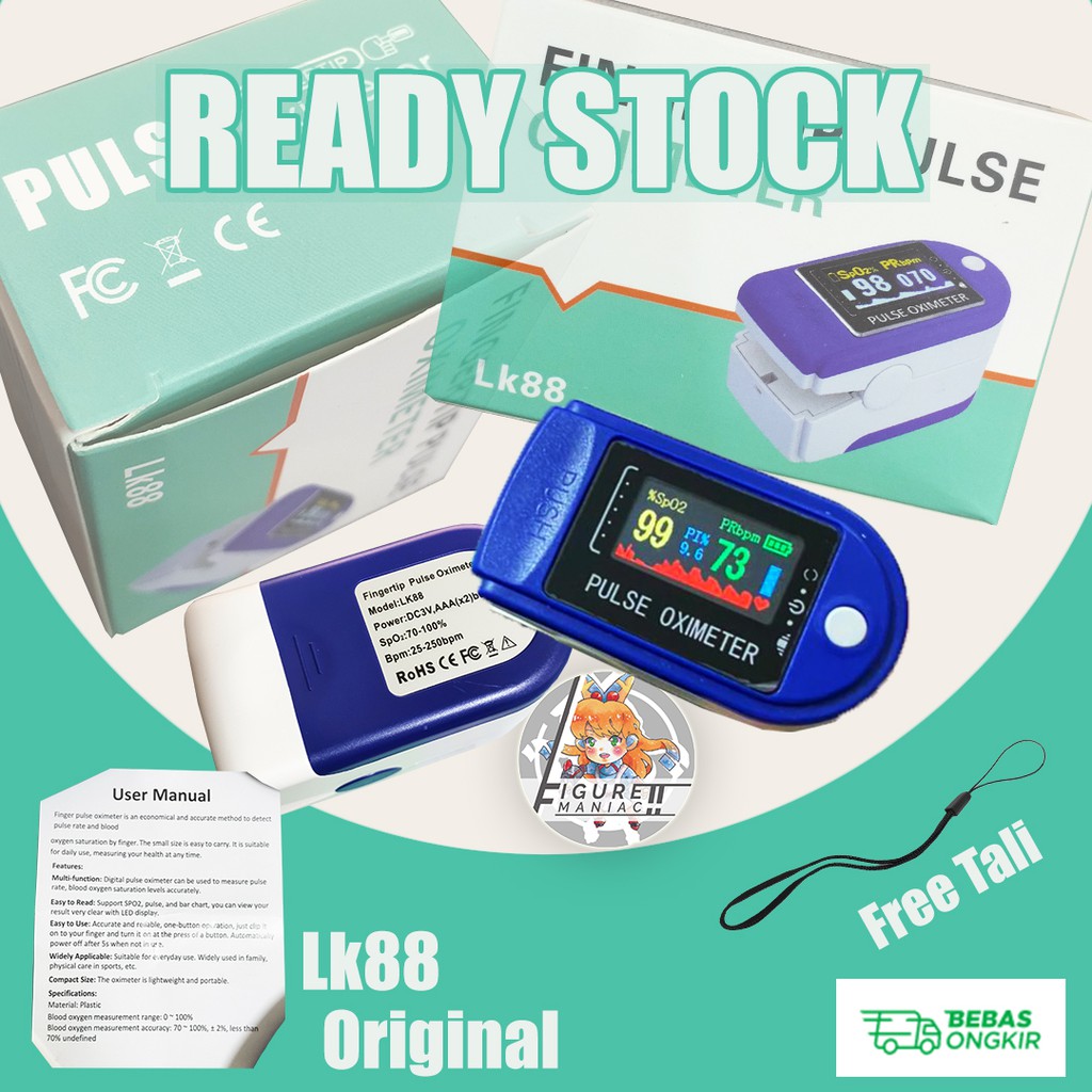 Oxymeter Fingertip Oximeter LK88 Original Alat Test Kadar Oksigen