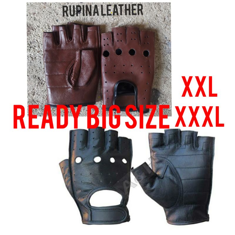Sarung Tangan Kulit Asli Sarung Tangan Motor Pria Wanita Ready Ukuran Besar Big Size Jumbo Xxl Xxxl Shopee Indonesia