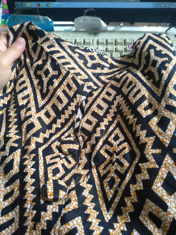 Tey-17 Batik Wanita Asj Sa Hrb026 Kenongo Kemeja Tosca Pendek