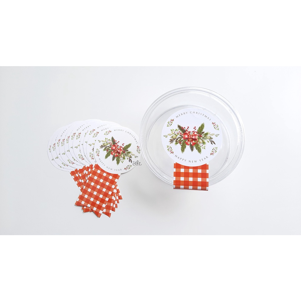 

(SC021/SC022) stiker toples kue kering natal merry christmas Wreath