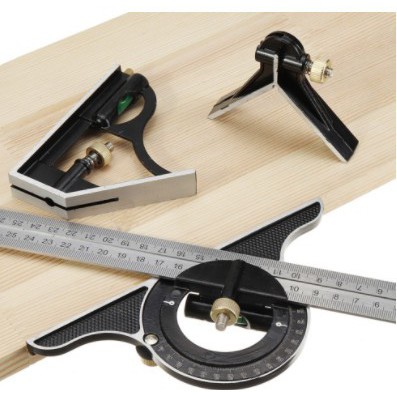 Penggaris siku waterpass l kombinasi combination square ruler woodworking