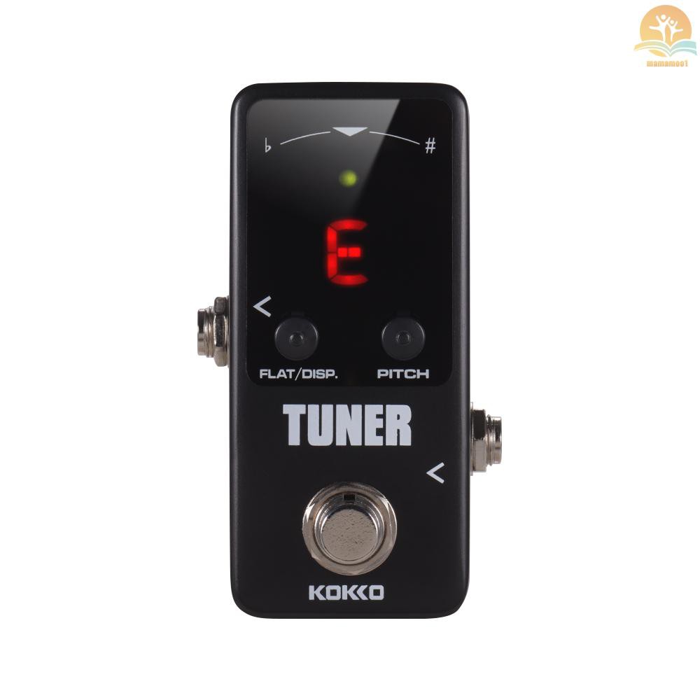 Kokko Ftn2 Tuner Pedal Efek Gitar Elektrik Mini Kromatik Dengan Display Led True Bypass