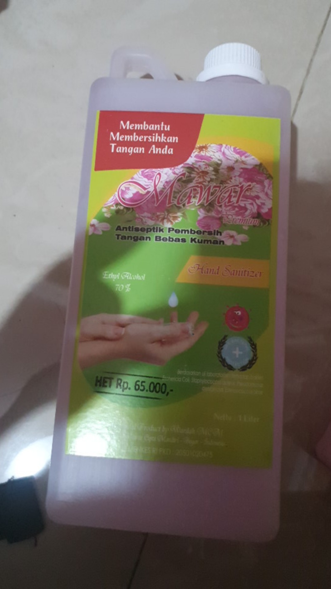 [ Jnt Sicepat Jtr ] Mawar Hand Sanitizer 1 Liter