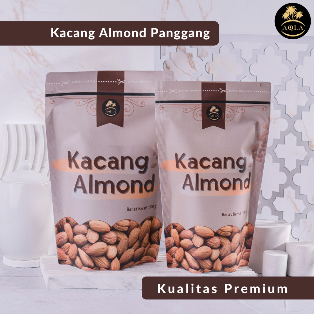 ROASTED ALMOND ORIGINAL 100% / KACANG ALMOND PANGGANG KUALITAS TERBAIK ORIGINAL 100%