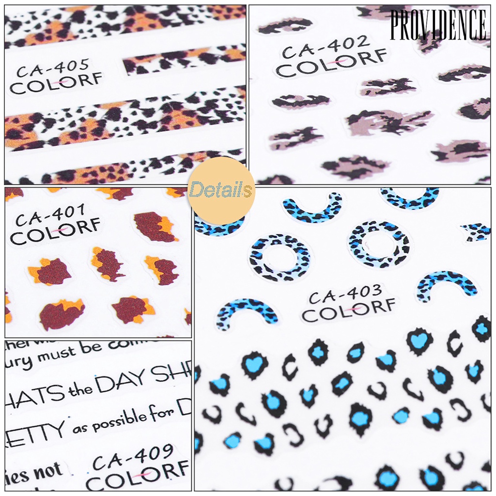 Providence Nail Sticker Easy To Paste Fashionable Leopard-print Paper Sticker Leopard-print Sticker For Winter