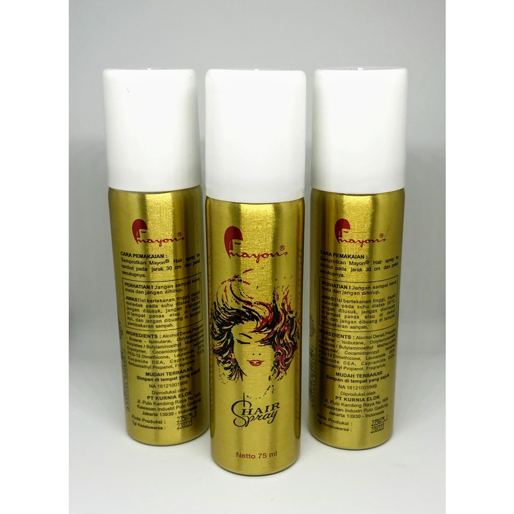 MAYON HAIR SPRAY RAMBUT SANGGUL - 75ML - 150ML - 250ML - 450ML - 550ML