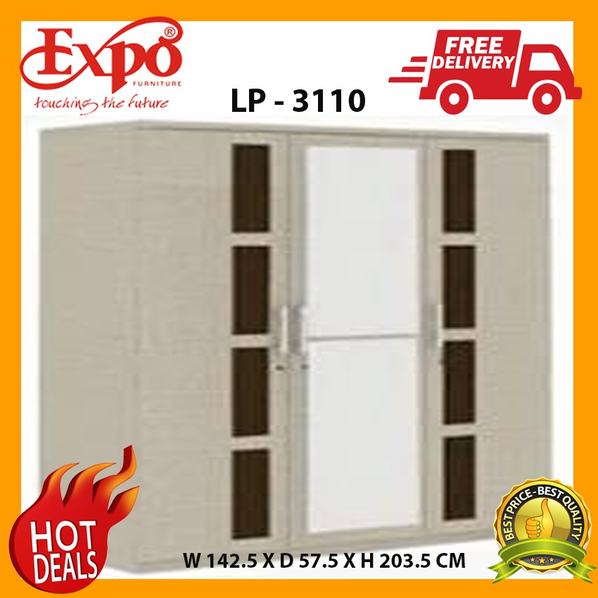 LEMARI PAKAIAN 3D EXPO LP - 3110 (3 PINTU)