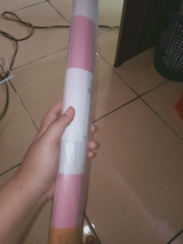 Wps206 Soft Pink List N Purple Flower Walpaper Stiker Wallpaper Sticker 45cmx5m