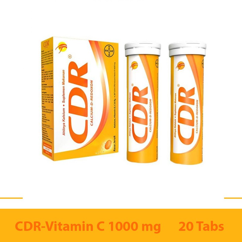CDR Redoxon Kalsium & Vitamin C 1000 mg 20 Tablets