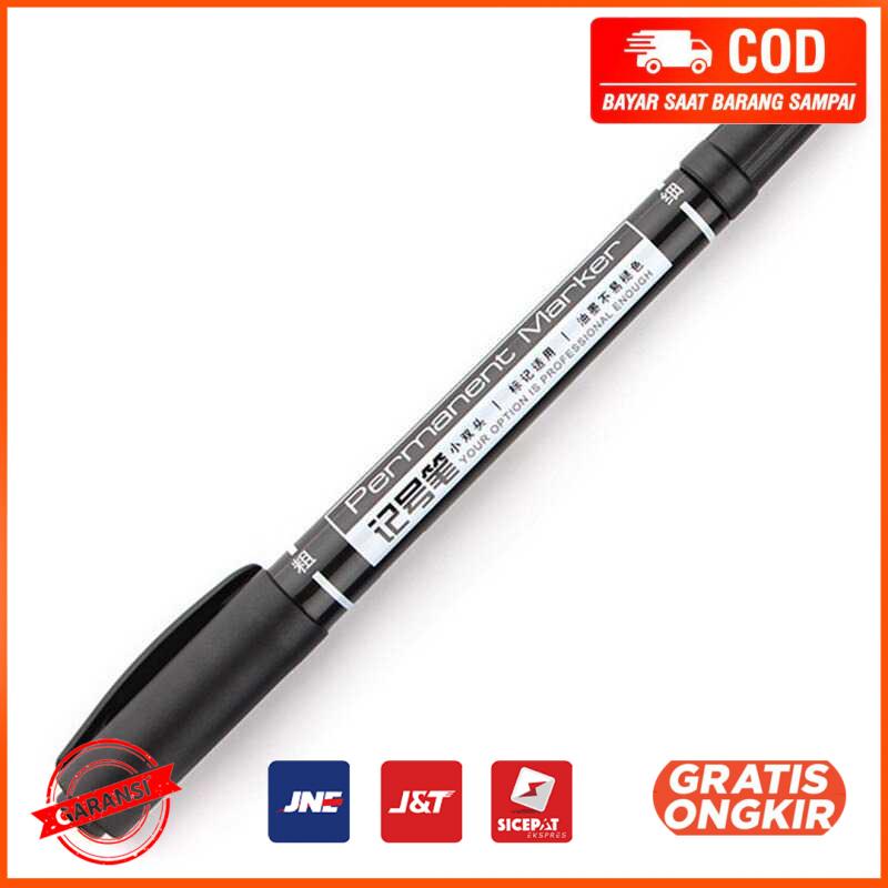 Pena Permanen Dual Head Tip Marker Pens Waterproof 6824