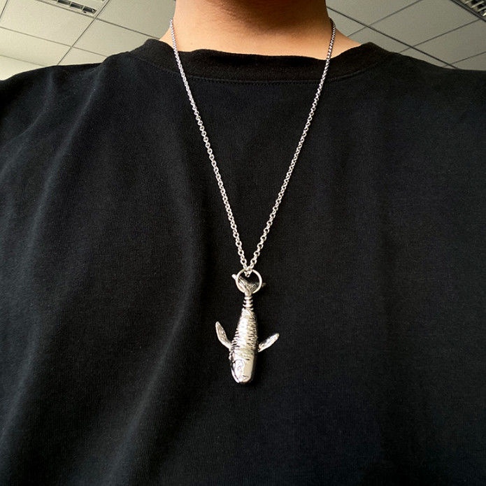 Merek Fashion street hip-hop hip hop kalung pria kepribadian dolphin liontin in hip hop serbaguna pe