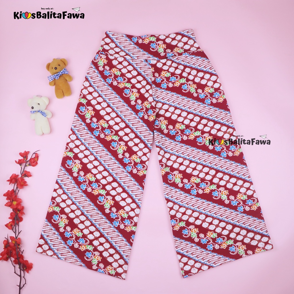 [MOTIF] Kulot Sasa 7-9 Tahun / Panjang Cullotes 7/8 Pants Adem Bawahan Harian Anak Perempuan Cewek