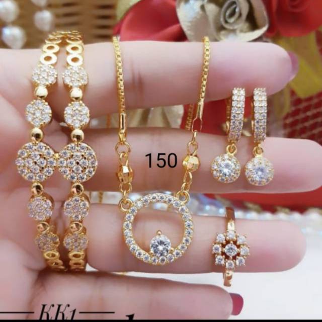 perhiasan set xuping lapis emas