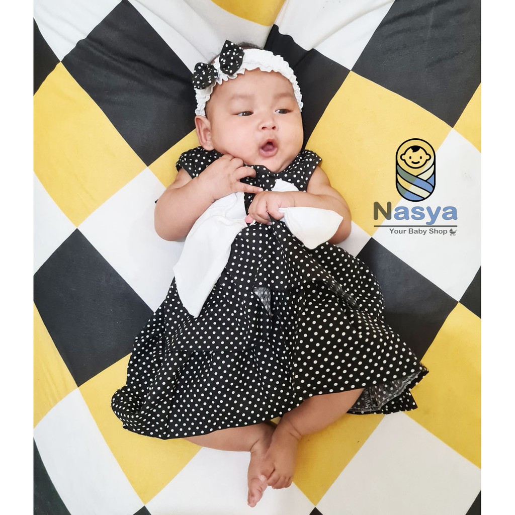 [P-046] Dress Bayi (0-6 bulan) / Setelan Bayi Perempuan Motif Kitty