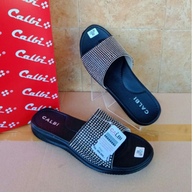 Sandal slop Calbi Wanita teplek terbaru