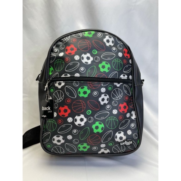 Tas Ransel Smiggle Anak Laki-Laki Bola (Hitam) Original