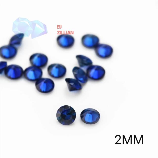 Blue Safir 2 - 3 mm Corundum Syntetic Per butir High Quality