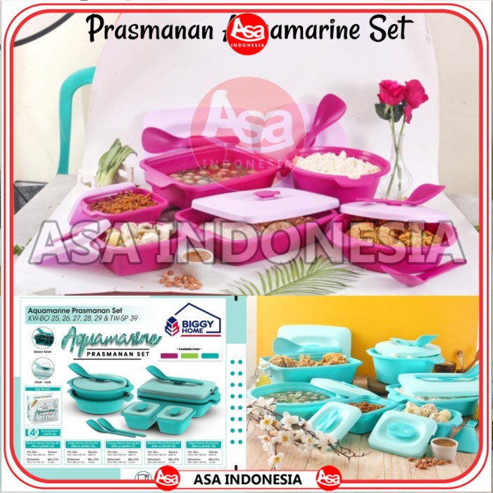 Prasmanan Aquamarine Set KWBO + 4 Sendok - ASA INDONESIA