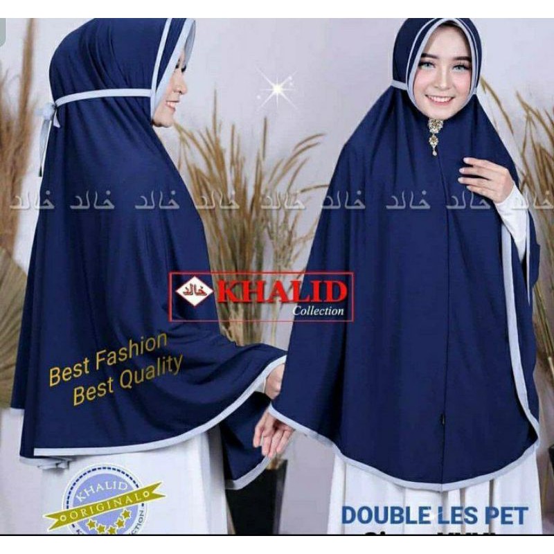 (COD)Jilbab jumbo instan ped tali Khalid Murah