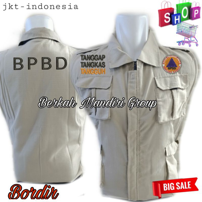 Rompi Ripstock BPBD cream Rompi Bordir