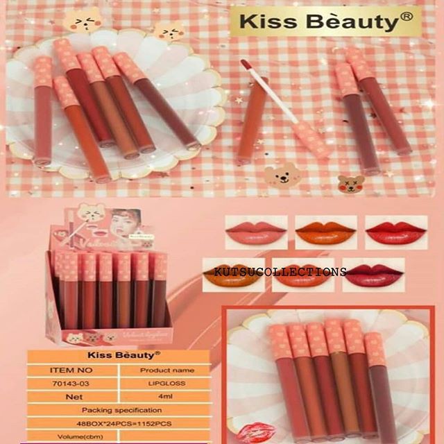 LIP GLOSS KISS BEAUTY VELVET BEAR SLIM LIPGLOSS MATTE 70143-03