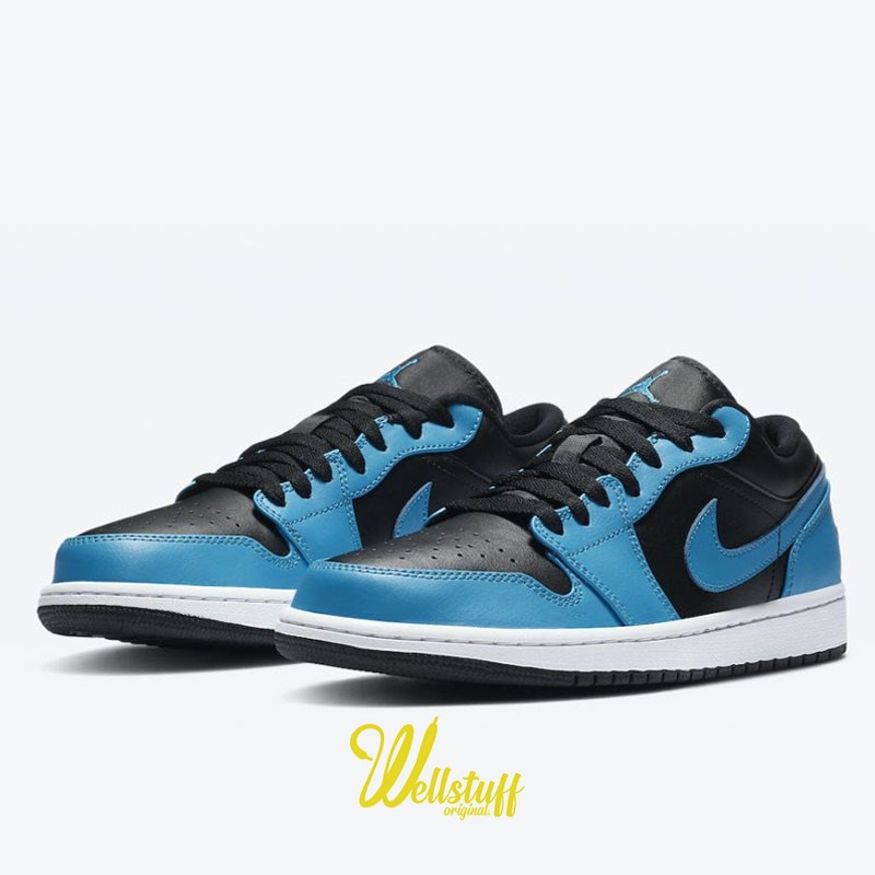 Jual Air Jordan 1 Low Black Laser Blue Original Resmi 553558-410