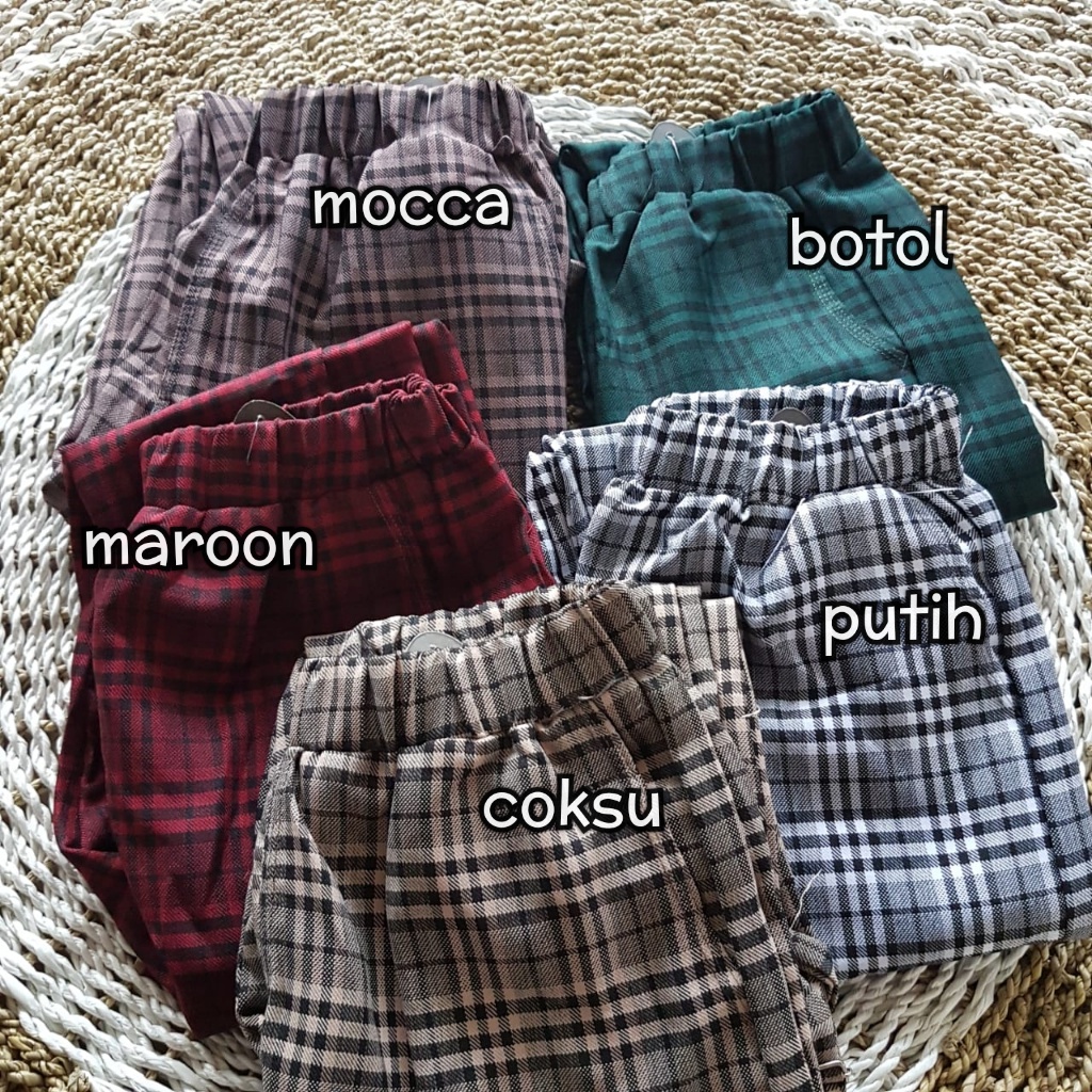 TARTAN PANTS - CELANA KOTAK / Celana Panjang Baggy Kerja Office