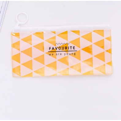 Tempat Pensil Transparan Zip Karakter Kosmetik Tempat Alat Tulis Zip 167-Kode A