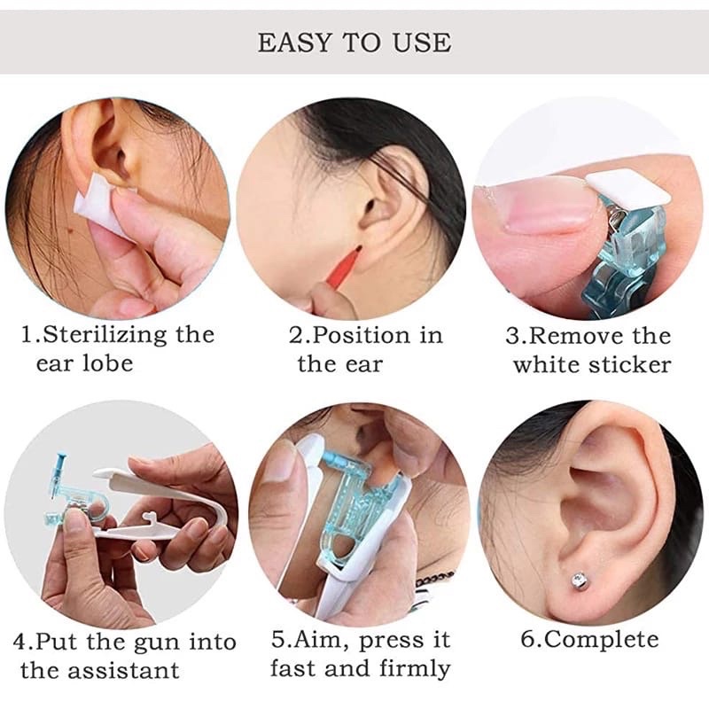 Alat Tindik Telinga / Steril Ear Piercing Tindik Kuping Jarum Pelubang Telinga Sekali Pakai