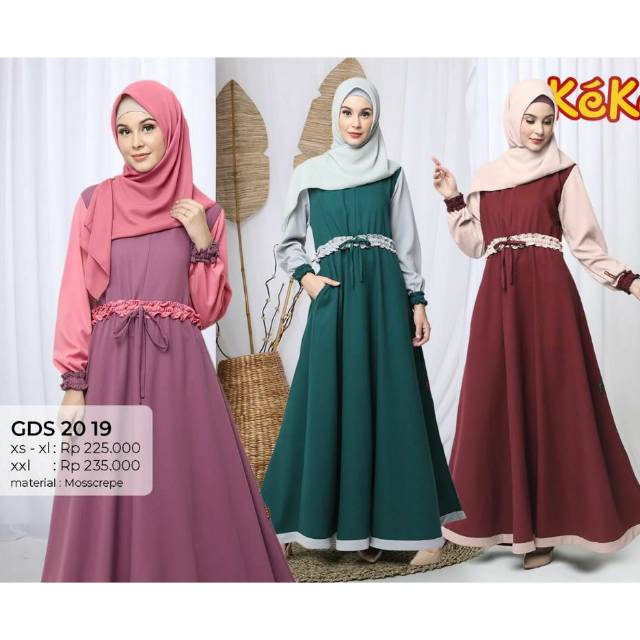 Kekesumut Gamis Wanita Remaja dan Dewasa GDS 20 19 Keke