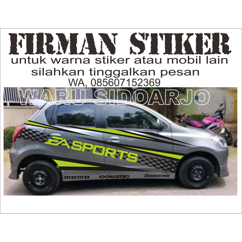 Jual Stiker Mobil Datsun Go Abu Abu Hitam C DG AH Indonesia Shopee Indonesia