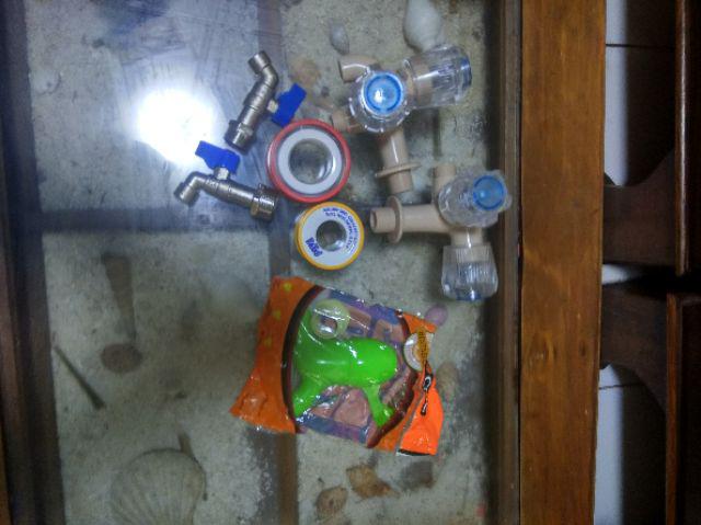 Kran 3/4 Tembok Mini Cebol Model Onda Gagang Biru Kuat Babet Kualitas