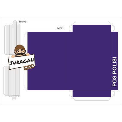 DIY Diorama Papercraft Miniatur Pos Polisi