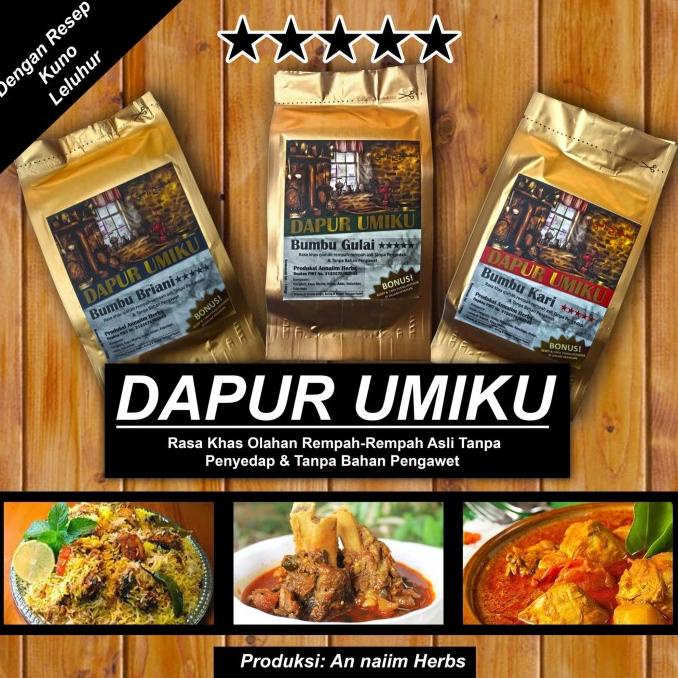 

<<<<<] Bumbu Kari / Curry / Arab / Sapi / Ayam / Kambing 100% Alami non MSG