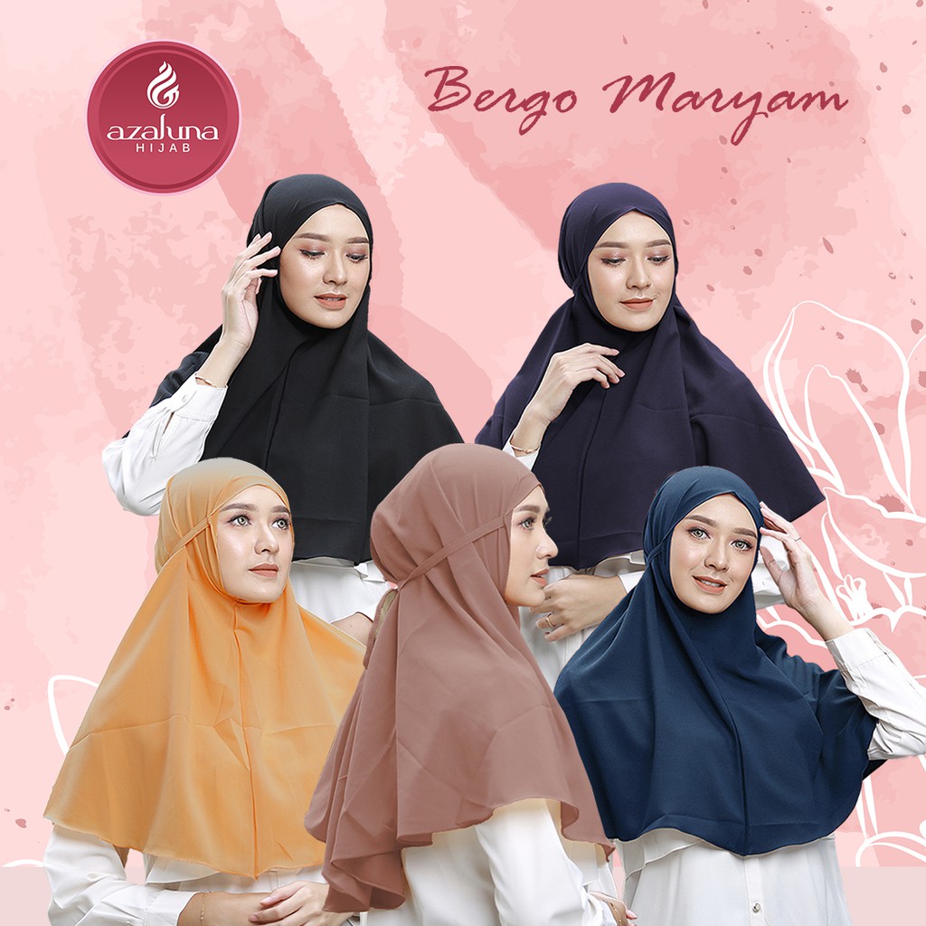 Promo Hijab Bergo  Maryam  Instant Diamond Kerudung Instan 