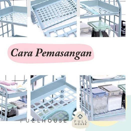 Diskon KODE-770 Rak Susun Plastik Mini Serbaguna 2 Susun Rak Bumbu Dapur 2 Susun Rak Bunga Susun
