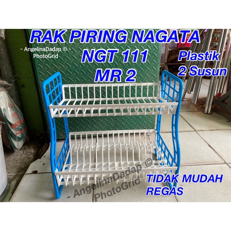 Rak Piring Plastik 3 Susun Kuat NAGATA NGT 111 Rak Cucian Piring